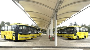 Bus parking lot