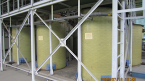 Acid Waste Neutralized (AWN) system: Adjustment tanks and Sampling tank)