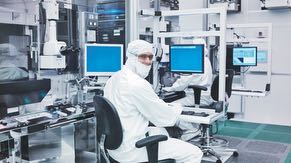Employees in the fab manage the tools in the clean room.  Each tool performs a step toward creating a chip on a wafer in the manufacturing process.