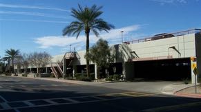 Additional covered parking on the Chandler campus is outfitted with solar panels.