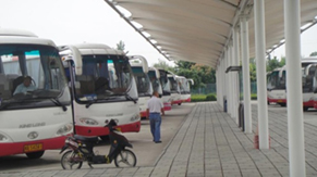 Bus parking lot