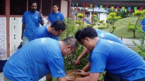 Volunteers Tree Planting at School